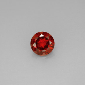 0.96캐럿 천연 레드 알만딘 가넷, 라운드 컷, 5.99 mm, VS