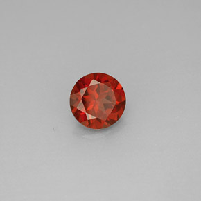 0.96캐럿 천연 레드 알만딘 가넷, 라운드 컷, 5.99 mm, VS