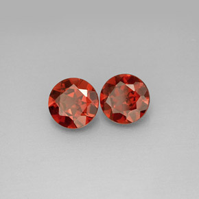 캐럿 천연 레드 알만딘 가넷 보석, 라운드 컷, 6.11 mm, VS