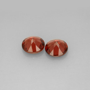 캐럿 천연 레드 알만딘 가넷 보석, 라운드 컷, 6.11 mm, VS