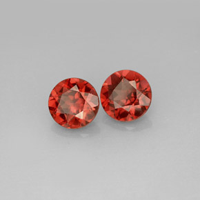 캐럿 천연 레드 알만딘 가넷 보석, 라운드 컷, 6.09 mm, VS