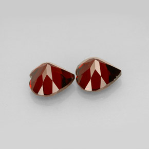 캐럿 천연 레드 알만딘 가넷 보석, 하트 모양, 7.3×7.2 mm, VVS-VS