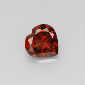1.32캐럿 천연 레드 알만딘 가넷, 하트 모양, 7.1×7 mm, VS
