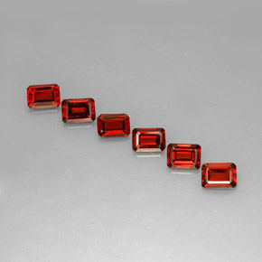 캐럿 천연 빨간색 알만딘 가넷 보석, 에메랄드 컷, VVS-VS