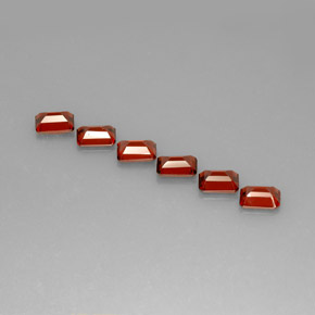 캐럿 천연 빨간색 알만딘 석류석 보석, 에메랄드 컷, VVS-VS