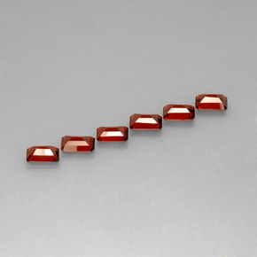 캐럿 천연 레드 알만딘 가넷 보석, 에메랄드 컷, 6.8×5 mm, VVS-VS
