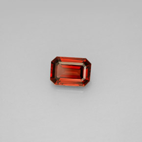 1.05캐럿 천연 레드 알만딘 가넷, 에메랄드 컷, 6.8×4.8 mm, VS