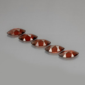 캐럿 천연 레드 알만딘 가넷 보석, 마퀴즈, 10×5 mm, VS