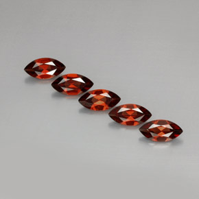 캐럿 천연 레드 알만딘 가넷 보석, 마퀴즈, 10×5.1 mm, VS