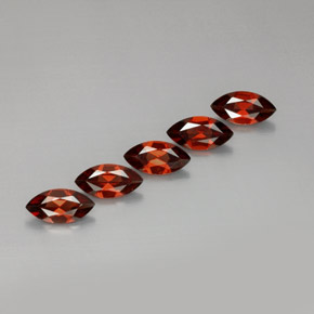 캐럿 천연 레드 알만딘 가넷 보석, 마퀴즈, 10×5.1 mm, VS