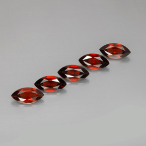 캐럿 천연 레드 알만딘 가넷 보석, 마퀴즈, 10.1×5.1 mm, VS