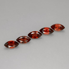 캐럿 천연 레드 알만딘 가넷 보석, 마퀴즈, 10.1×5.1 mm, VS