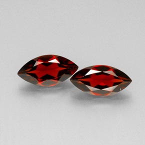 캐럿 천연 딥 레드 알만딘 가넷 보석, 마퀴즈, 13.9×7.1 mm, VS