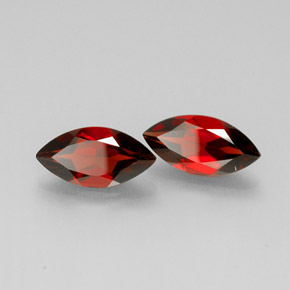 캐럿 천연 딥 레드 알만딘 가넷 보석, 마퀴즈, 13.9×7.1 mm, VS