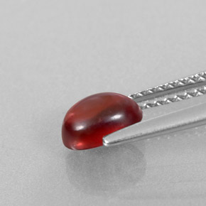 1.15캐럿 천연 레드 알만딘 가넷, 투명한, 6.8×4.9 mm, 투명/반투명