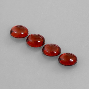캐럿 천연 레드 알만딘 가넷 보석, 투명한, 6.8×5.6 mm, 투명/반투명