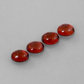 캐럿 천연 레드 알만딘 가넷 보석, 투명한, 6.8×5.6 mm, 투명/반투명