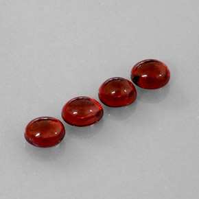 캐럿 천연 레드 알만딘 가넷 보석, 투명한, 6.3×5.3 mm, 투명/반투명
