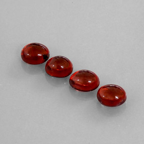 캐럿 천연 레드 알만딘 가넷 보석, 투명한, 6.3×5.3 mm, 투명/반투명