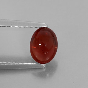 1.28캐럿 천연 레드 알만딘 가넷, 투명한, 6.7×5.1 mm, 투명/반투명