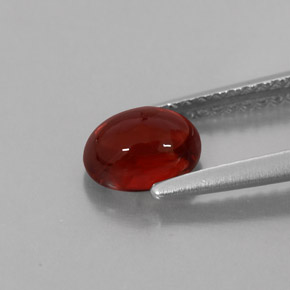 1.28캐럿 천연 레드 알만딘 가넷, 투명한, 6.7×5.1 mm, 투명/반투명