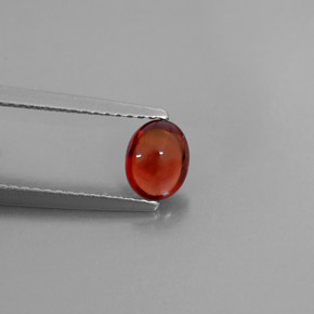 0.90캐럿 천연 레드 알만딘 가넷, 투명한, 6.3×4.9 mm, 투명/반투명