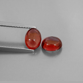 캐럿 천연 레드 알만딘 가넷 보석, 투명한, 6.7×5.4 mm, 투명/반투명