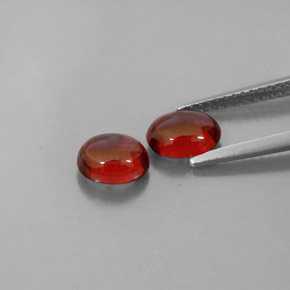 캐럿 천연 레드 알만딘 가넷 보석, 투명한, 6.7×5.4 mm, 투명/반투명
