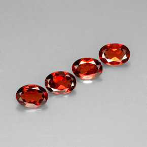 캐럿 천연 레드 알만딘 가넷 보석, 타원형 컷, 7.1×5 mm, VS
