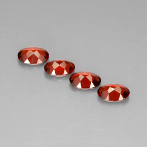 캐럿 천연 레드 알만딘 가넷 보석, 타원형 컷, 7.1×5 mm, VS