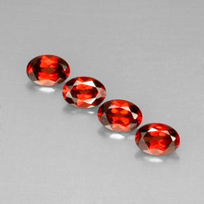 캐럿 천연 레드 알만딘 가넷 보석, 타원형 컷, 7.1×5 mm, VS
