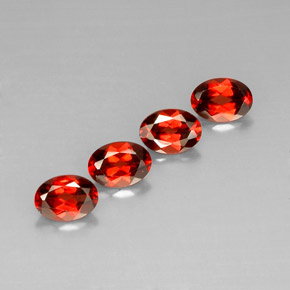 캐럿 천연 레드 알만딘 가넷 보석, 타원형 컷, 7.1×5 mm, VS