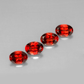 캐럿 천연 레드 알만딘 가넷 보석, 타원형 컷, 7×5.1 mm, VS