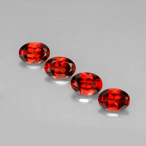 캐럿 천연 레드 알만딘 가넷 보석, 타원형 컷, 7×5.1 mm, VS