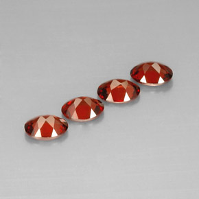 캐럿 천연 빨간색 알만딘 석류석 보석, 타원형 컷, VS