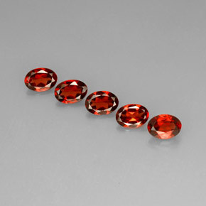 캐럿 천연 레드 알만딘 가넷 보석, 타원형 컷, 7.1×5.1 mm, VS