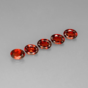캐럿 천연 레드 알만딘 가넷 보석, 타원형 컷, 7.1×5.1 mm, VS