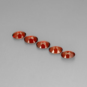 캐럿 천연 레드 알만딘 가넷 보석, 타원형 컷, 7.1×5.1 mm, VS