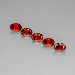 캐럿 천연 빨간색 알만딘 석류석 보석, 타원형 컷, VS