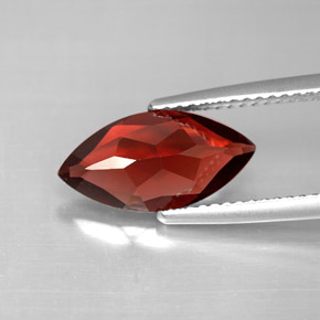 2.73캐럿 천연 딥 레드 알만딘 가넷, 마퀴즈, 13.8×7 mm, VVS-VS
