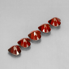 캐럿 천연 딥 레드 알만딘 가넷 보석, 하트 모양, 5.2×5.1 mm, VS