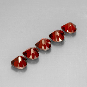 캐럿 천연 딥 레드 알만딘 가넷 보석, 하트 모양, 5.3×5.2 mm, VS