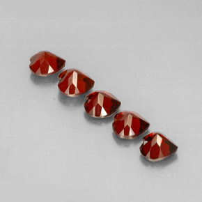 캐럿 천연 딥 레드 알만딘 가넷 보석, 하트 모양, 5×5 mm, VS