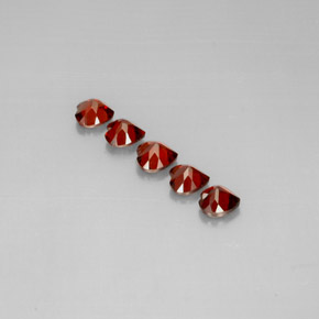 캐럿 천연 딥 레드 알만딘 가넷 보석, 하트 모양, 5.2×5.2 mm, VS