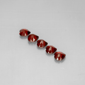 캐럿 천연 딥 레드 알만딘 가넷 보석, 하트 모양, 5.1×4.9 mm, VS