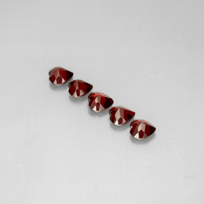 캐럿 천연 딥 레드 알만딘 가넷 보석, 하트 모양, 5×4.9 mm, VS