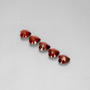 캐럿 천연 딥 레드 알만딘 가넷 보석, 하트 모양, 5×4.9 mm, VS