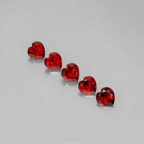 캐럿 천연 딥 레드 알만딘 가넷 보석, 하트 모양, 5×4.8 mm, VS