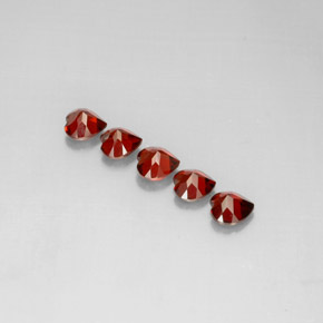 캐럿 천연 딥 레드 알만딘 가넷 보석, 하트 모양, 5×4.8 mm, VS