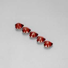 캐럿 천연 딥 레드 알만딘 가넷 보석, 하트 모양, 5×4.9 mm, VS
